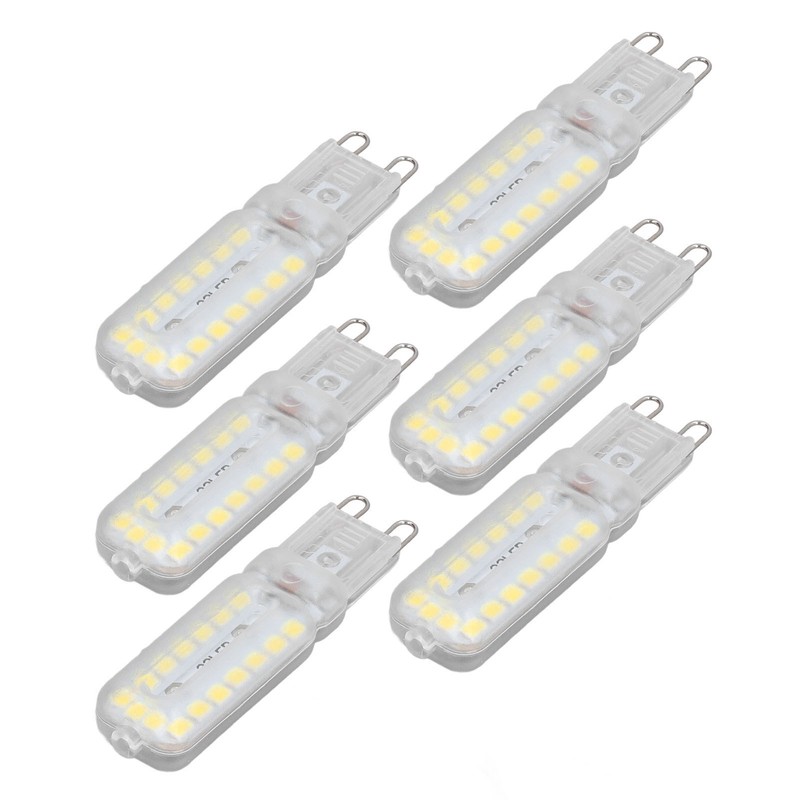 6pcs G9 LED Bulbs 7W Dimmable 360° Illumination Replacement Light