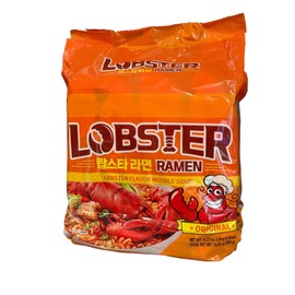 Case Set - Lobster Ramen Korean Instant Noodles - Mi Tom Hum Han Quoc - 4 Bags per Order - Product of South Korea