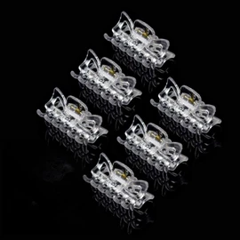 Basic Sense 1.6 inch Hair Claws, Durable & Sturdy Non-Slip Grip Classic Design Clamps, Jaw Clips, Small 6pcs set Clear