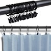 D-buy 30 Black Curtain Rings with Clips, 1.5 Inch Metal