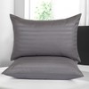 Moonlight Bedding Pillow cases 2 pack - Grey Stripe 48x74cm