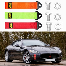 CTDMJ 3 PCS 8-12 MM Racing Car Trailer Sport Rope, Tow Strap, Heavy Duty Tow Rope, Towing Strap Set, Towing Belt, Tow Ropes for Cars, High Strength Towing Hook, for Vehicle Front Rear Bumper