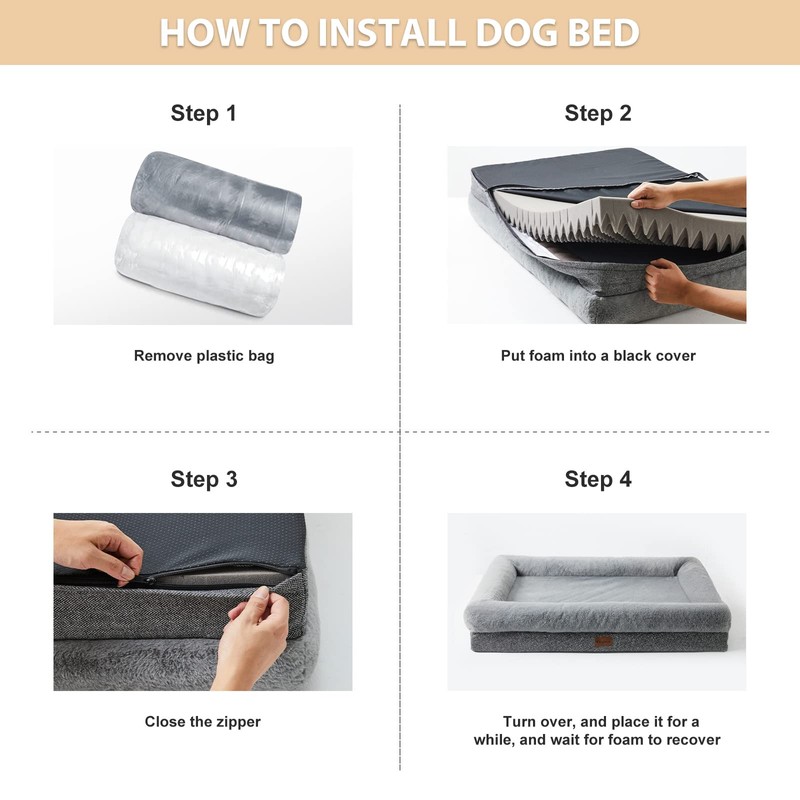 BFPETHOME XL Extra Orthopedic Dog Bed for Large Dogs –