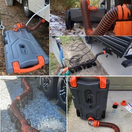 BORDSTRACT RV Sewage Hose Elbow with Lid, 90 Degree Bayonet Drain Connection, for Yacht and RV Wastewater Systems