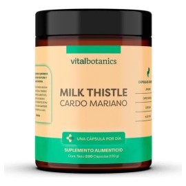 Milk Thistle | Cardo Mariano C 200 Capsulas | Vitalbotanics Sabor Milk Thistle Cardo Mariano