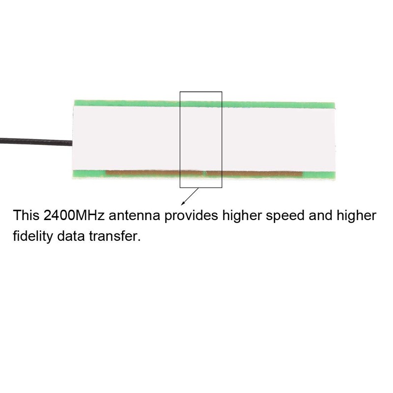 sourcing map PCB Antenna 5dBi 2400MHz U.FL Socket RF1.13 Cable