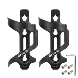 Chooee Bicycle Water Bottle Cage,Aluminum Bike Water Bottle Holder for Road Bikes Mountain Bikes 2-Pack Black