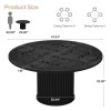 47" Round Kitchen Table for Small Space, Seats 4-6 with