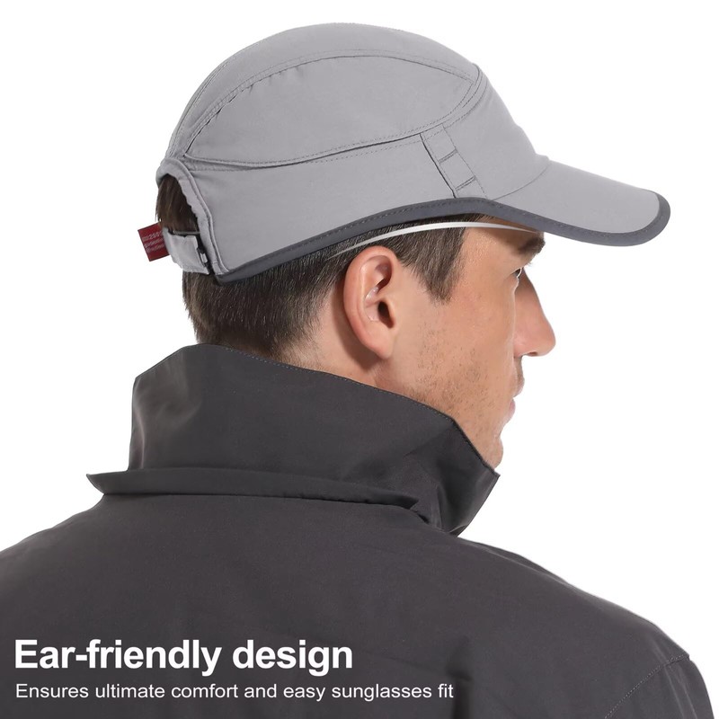 GADIEMKENSD Baseball Cap with Mesh Ventilation and Foldable Peak, Portable