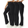 Mlenhor 3 Packs Womens High Waist Flare Pants-Flare Yoga Pants，Yoga