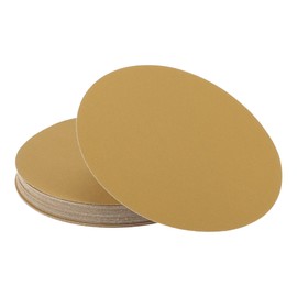 A ABSOPRO Sanding Discs 9 Inch 180 Grit Round Hook and Loop Sandpaper Kraft Paper Yellow 25 Pcs