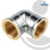 Winkel 90 ° Chrome-Plated Brass Internal Thread on Both Sides