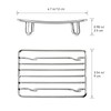 Stainless Steel Wire Bar Soap Dish, Draining Sponge Holder, Countertop