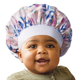 Red by Kiss Baby Satin Bonnet Sleep Caps Hair Wraps Hair Bonnet (Purple Ikat)