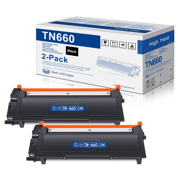 TN660 High Yield Toner Cartridge Replacement for Brother TN660 TN-660