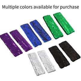 CHENGZI Sequin Arm Sleeves Sequins Elastic Arm Sleeves Shiny Stretchy Elbow Sleeves for Performance Cosplay, silver