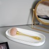 10x5 Bathroom Vanity Tray, Oval Ceramic Decorative Perfume Candle Tray