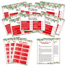 OICPYD Christmas Games for Families, Christmas Friendly Feud Game, Holiday Games for Adults Large Group Party, Christmas Party Games, Christmas Trivia Card Games - a004