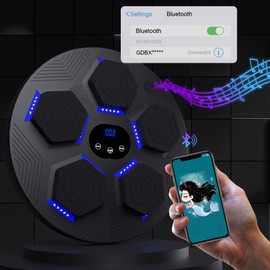 Music Boxing Machine with Boxing Gloves,Upgraded 2.0 Wall Mounted Smart Bluetooth Music Boxing Trainer,LED Electronic Wall Mounted Boxing Training Boxing Equipment, Home Workout Boxing Target Machine