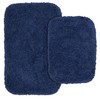 Garland Rug Serendipity Navy Blue 2 Bath Rugs (17"X24", 21"X34")