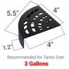 HERPDEN Shrimp Cave 2-Pack – Space-Saving Fan-Shaped Aquarium Cave Decor