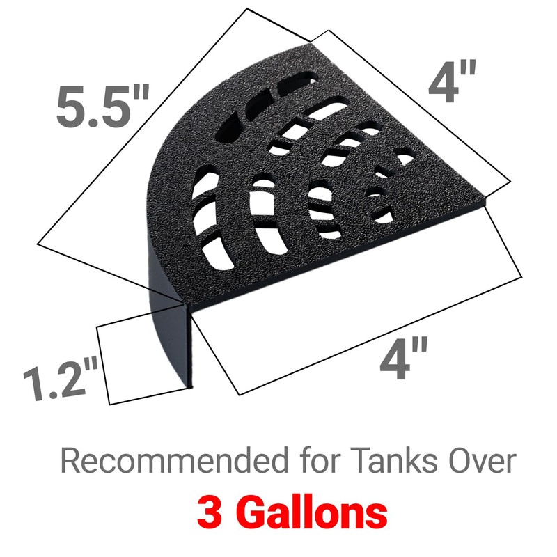 HERPDEN Shrimp Cave 2-Pack – Space-Saving Fan-Shaped Aquarium Cave Decor