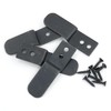 ITROLLE 4PCS Black Z Shaped Corner Bracket Iron Right Angle