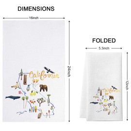 WCGXKO California Gift California State Gift California Eco Gift California Kitchen Decor (California Towel CA)