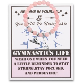 LQRI Gymnastics Bead Bracelet Gymnastics Coach Gift Gymnast Team Gift Gymnastics Jewelry