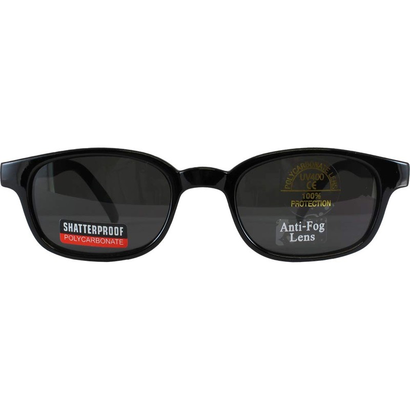 MF MotoFrames Lockdown Motorcycle Sunglasses Black Frames Smoke Lenses