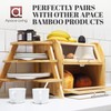 Arise Stylish Bamboo Bread Box for Kitchen Countertop, Extra Large