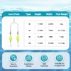 Luroad 6Pcs Double Reverse Fishing Hooks, Size 4, 6, 8,