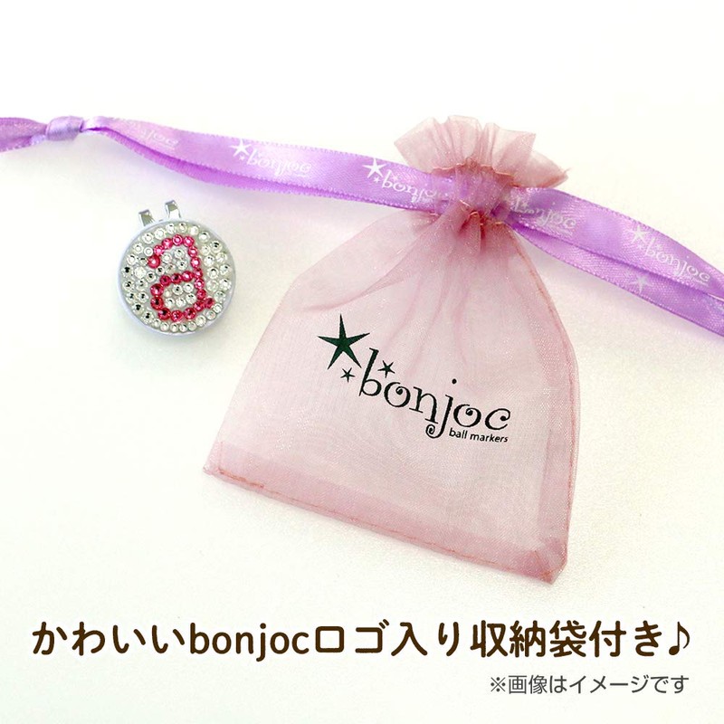 DAIYA GOLF Golf Marker Bonjoc Initial Ball Marker R WH