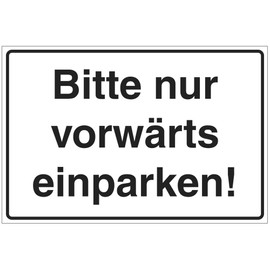 Please Forward Parking Only Sign – Aluminium/Dibond 300 x 200 mm – 3 mm Thick