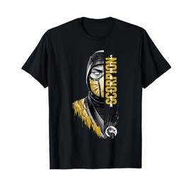 Mortal Kombat Klassic Scorpion Split Face Bust Portrait T-Shirt