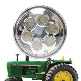 Par36 30W Agriculture Round LED Work Light 4.5" Replace 4410, 4411 Sealed Beam, Tractor LED Compatible with Allis Chalmers Ford International John Deere Case Tractor 12V (‎Wide Flood Beam)