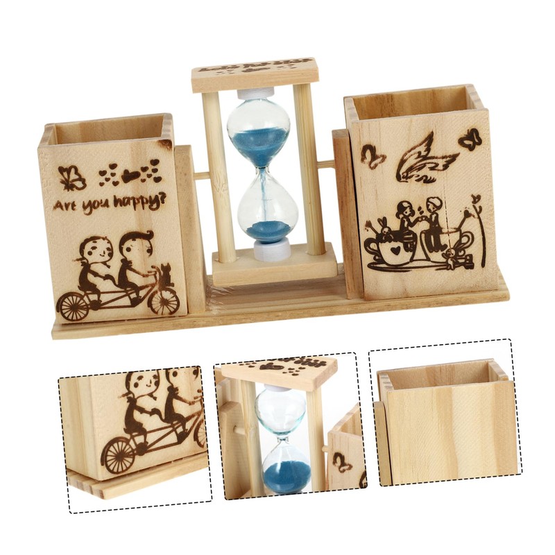 Mikinona Retro Wooden Timer Creative Sand Clock for Home Decoration