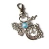 WONDERLAND themed charm bag clip keyring gift, Alice rabbit key