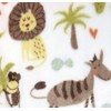 Thro Scarlet Manta de Forro Polar con Estampado de Safari,