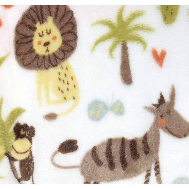 Thro Scarlet Manta de Forro Polar con Estampado de Safari,