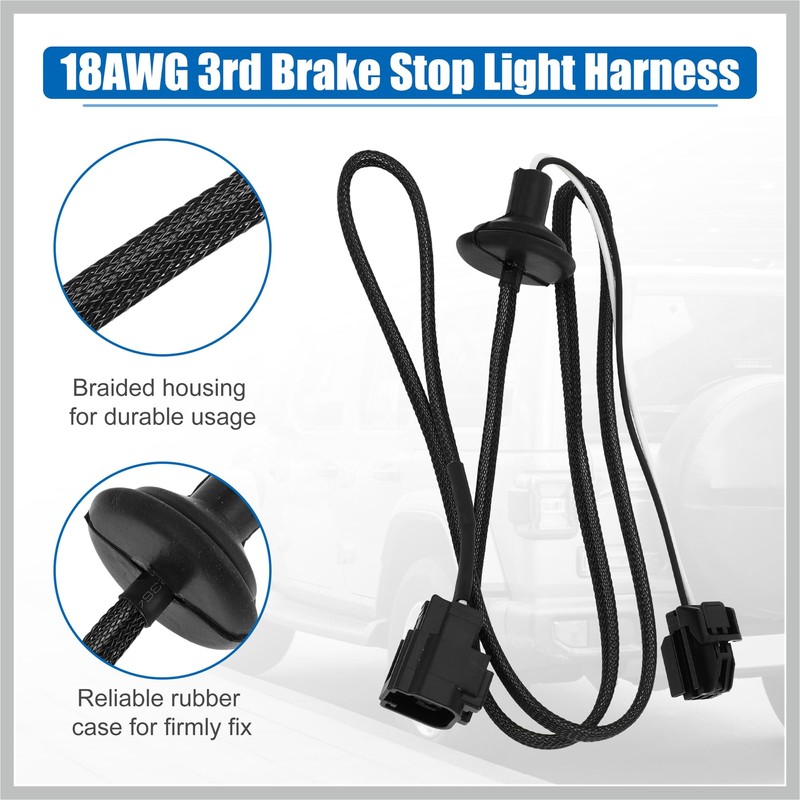 RATCHROLL Third Brake Light Wire Harness for Jeep Wrangler JK