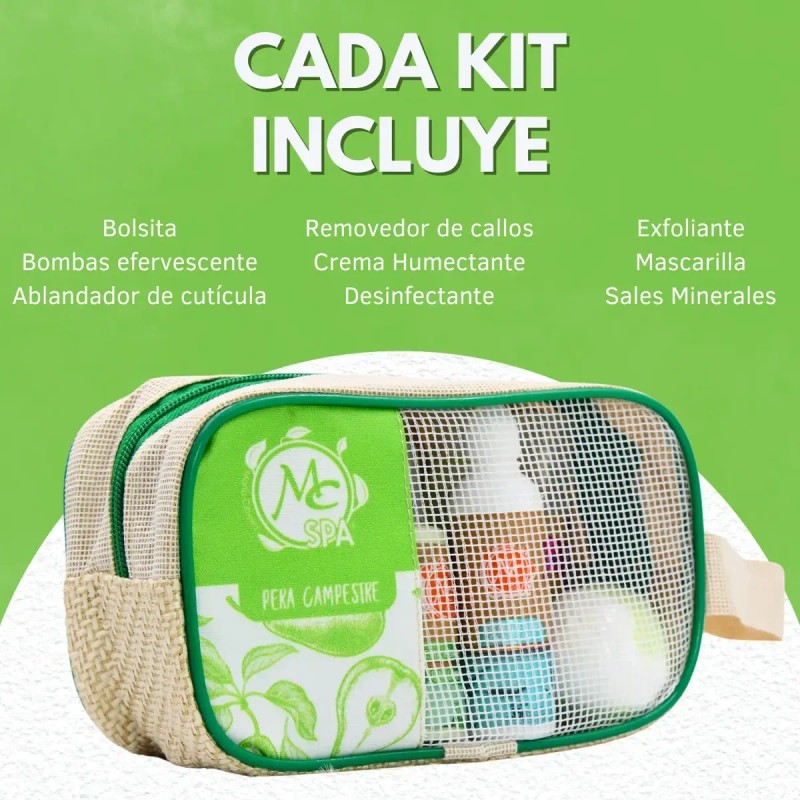 Kit Spa. Humectantes, Exfoliante, Pedicure. 9pzs. Mc Spa.