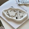 NatureMan Ceramic Jewelry Dish,Jewelry Tray Trinket Dish,Irregular Cloud Shape Decorative