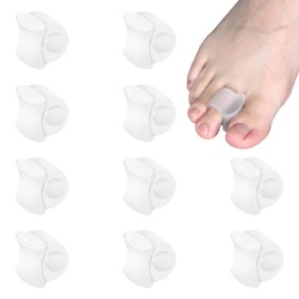 10 Stück Silikon Zehentrenner Geringe Größe, Zehenspreizer Silikon Geeignet für Teenager Hallux Valgus Korrektur, für Bunion Korrektur, überlappende Zehen Toe Spacer, Weiße