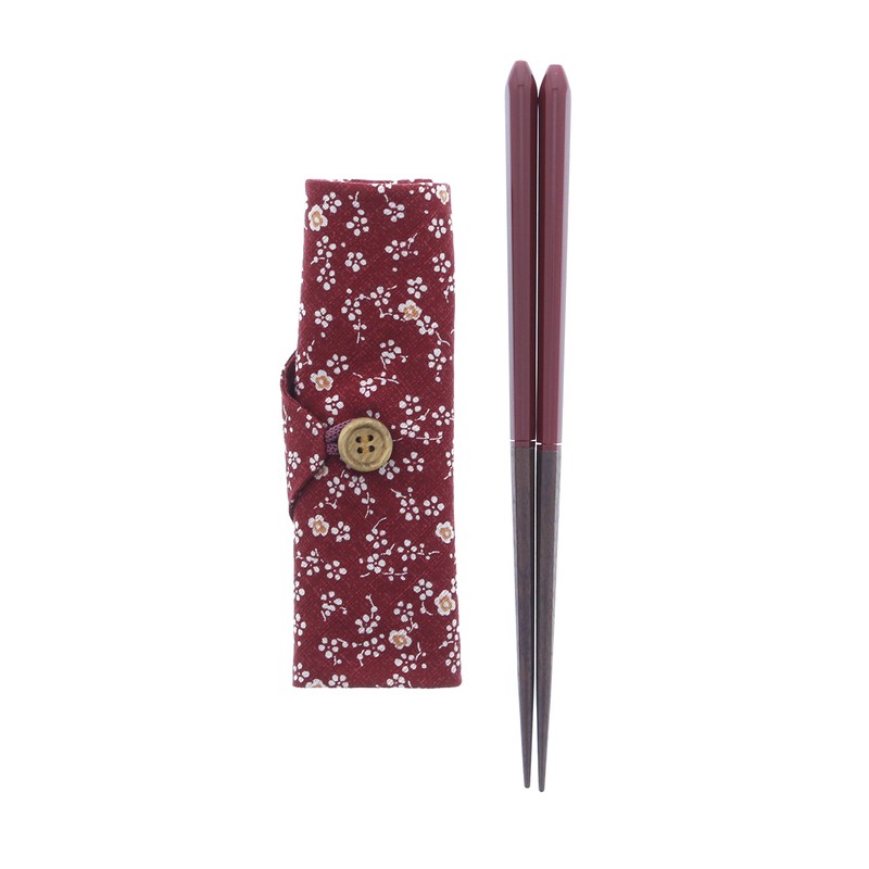 イシダ お箸 箸袋セット 小梅 携帯用 赤