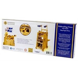 Pathfinders Medieval Siege Tower with Catapult Wooden Kit