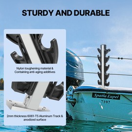 FEIMIRE Fishing Rod Holder for Boat, Crappie Rod Holder for Transportation & Storage，Heavy Duty Angler Accessory for Fishing Boat & Pontoon boat (8 Rod)