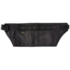 Korjo Ultralight Money Belt, 2 Large Zippered Compartments, Concealed Credit Card Sleeve