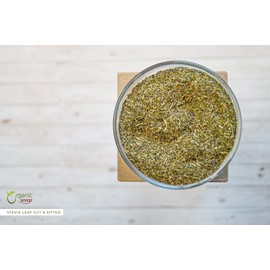 Organic Way Stevia Leaf Cut & Sifted (Stevia Rebaudiana) - Kosher & USDA Certified | Non-GMO & Gluten Free | Natural Sweetener | 100% Raw from India (1/4LBS / 4Oz)