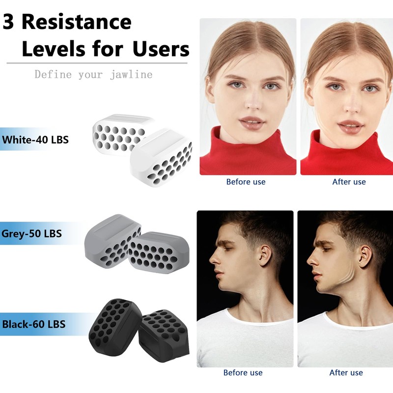 Jaw Exerciser for Man and Woman 3 Resistance Levels (6